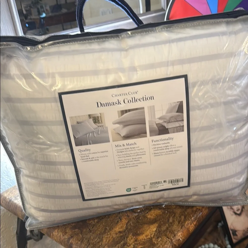 Charter Club Damask Designs Twin/Twin XL Comforter Set White- Gray
